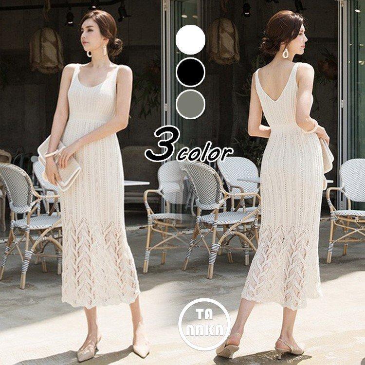 レースワンピース レディース 40代 マキシワンピース 春夏 ノースリープワンピース レースドレス Vネック 薄手ニット オシャレ お出かけ 大人可愛い30代 50代 15年製 新品