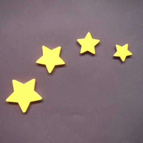 COLONIA 星形立体オブジェ 黄色 星形 MDFボード製デザインプレート3cm star01 : 手づくり屋たなかほる