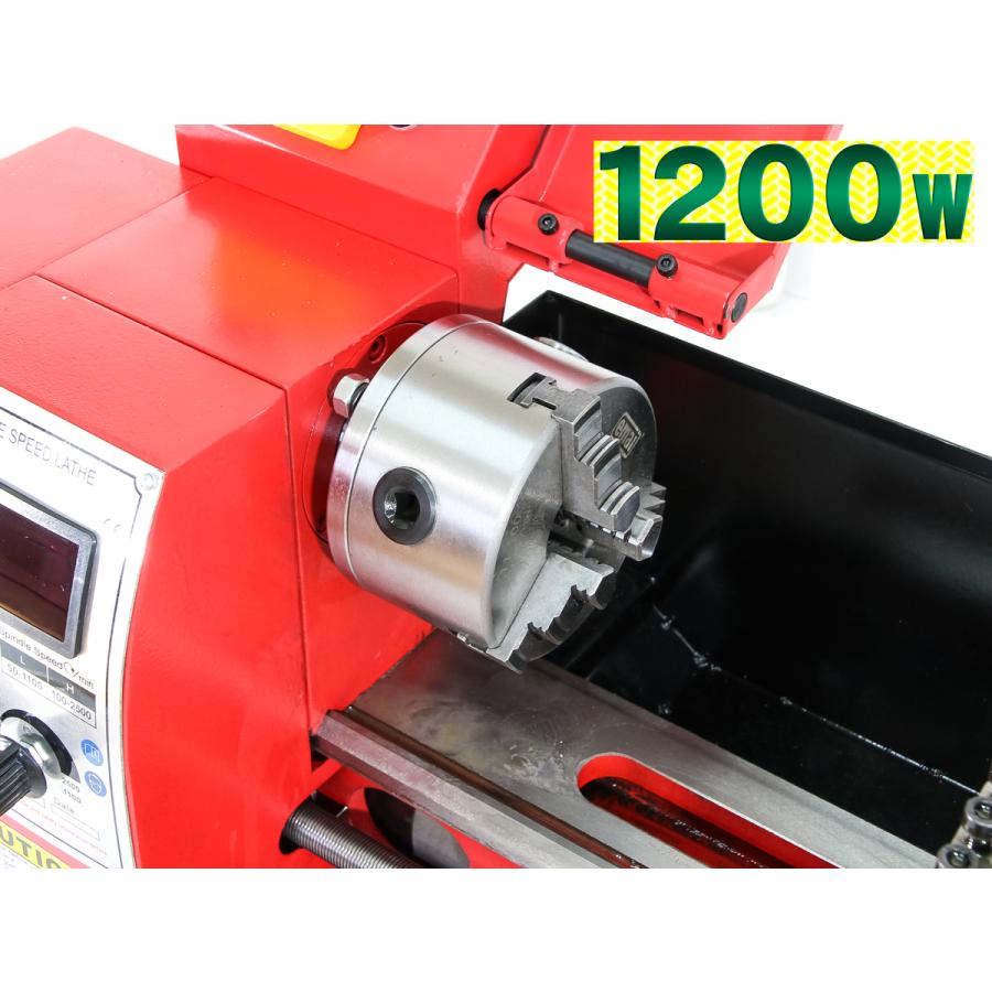 卓上旋盤 ブラシレスモーター1200w 芯間500mm 金属ギア デジタル回転 