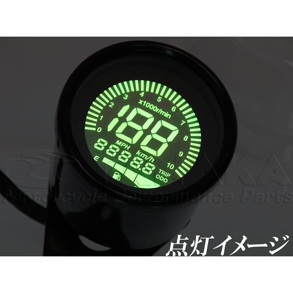 汎用（12V） 60mm デジタルスピードメーター バックライト色変更可能