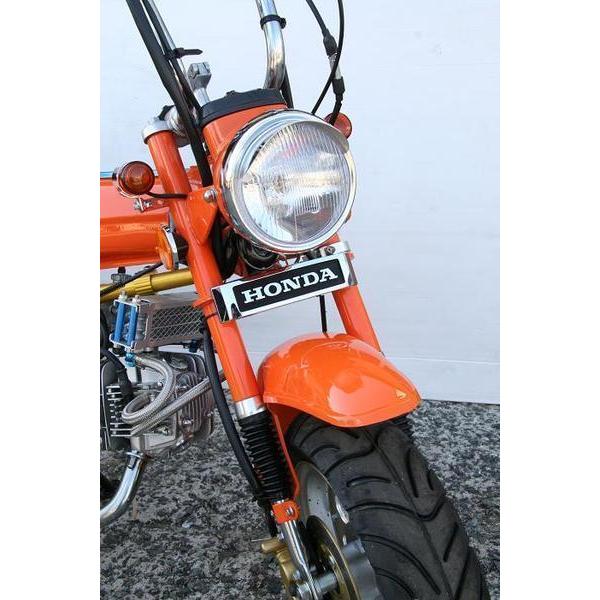 エイプ(APE)用 HONDAフロントフォークエンブレム＆専用ステー