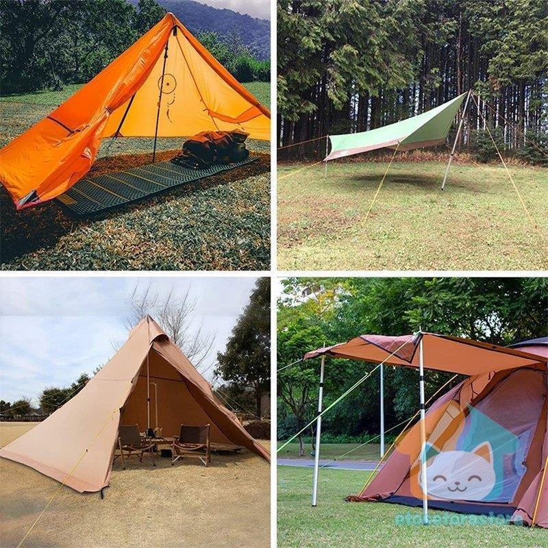 テントポール タープ用 無段階 2本セット アルミ製 直径28.6mm 高さ95?230cm 組立不要 スライド伸縮式 キャップ付き タープポール 収納袋付き|tanakashoutenstore|16