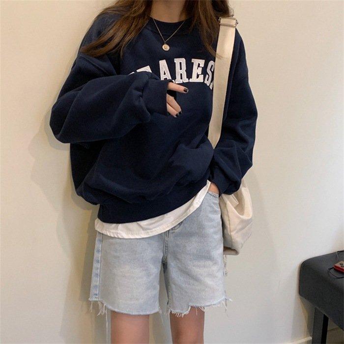 トレーナー レディース Tシャツ トップス スウェット 長袖 刺繍 カジュアル インナー 秋冬 裹起毛 シンプル カジュアル 大人|tanakashoutenstore|11