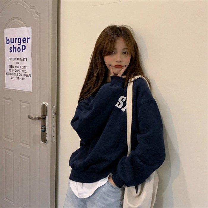 トレーナー レディース Tシャツ トップス スウェット 長袖 刺繍 カジュアル インナー 秋冬 裹起毛 シンプル カジュアル 大人|tanakashoutenstore|14