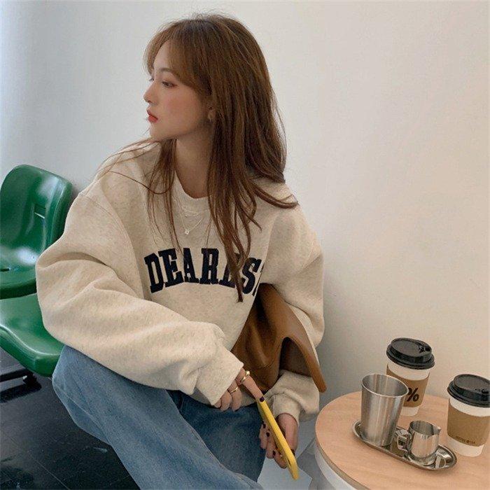 トレーナー レディース Tシャツ トップス スウェット 長袖 刺繍 カジュアル インナー 秋冬 裹起毛 シンプル カジュアル 大人|tanakashoutenstore|06