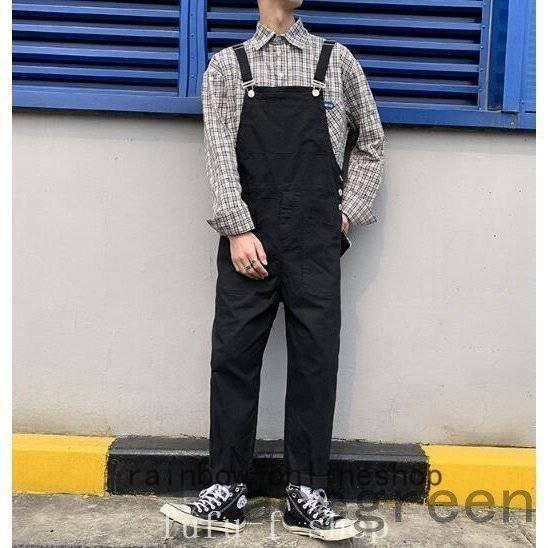 メンズサロペットオーバーオールオールインワンつなぎサスペンダーズボンペインター作業服デニムパンツ色とサイズ選択可|tanakashoutenstore|09