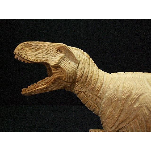 【ティラノザウルス】　恐竜木彫り彫刻　全長58ｃｍ :15-131-58:田中ソウケン - 通販 - Yahoo!ショッピング