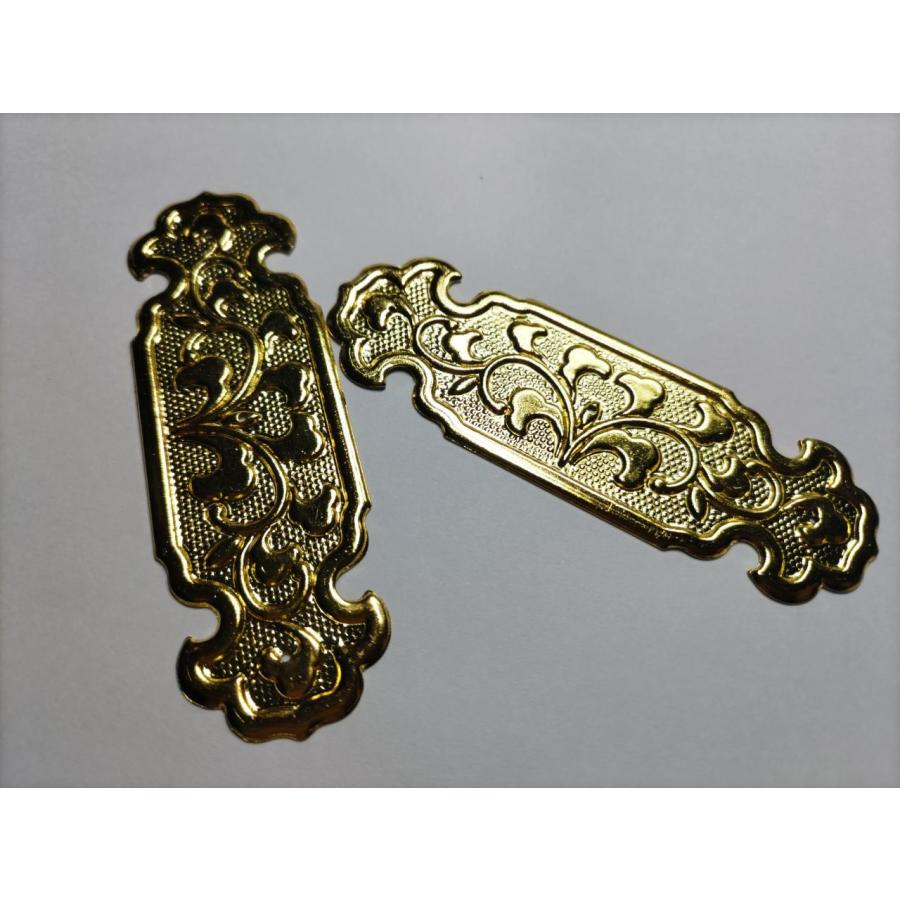 ☆特注品☆2枚 90mmx30mm【金鍍金】 神輿、祭り、山車、キザハシ