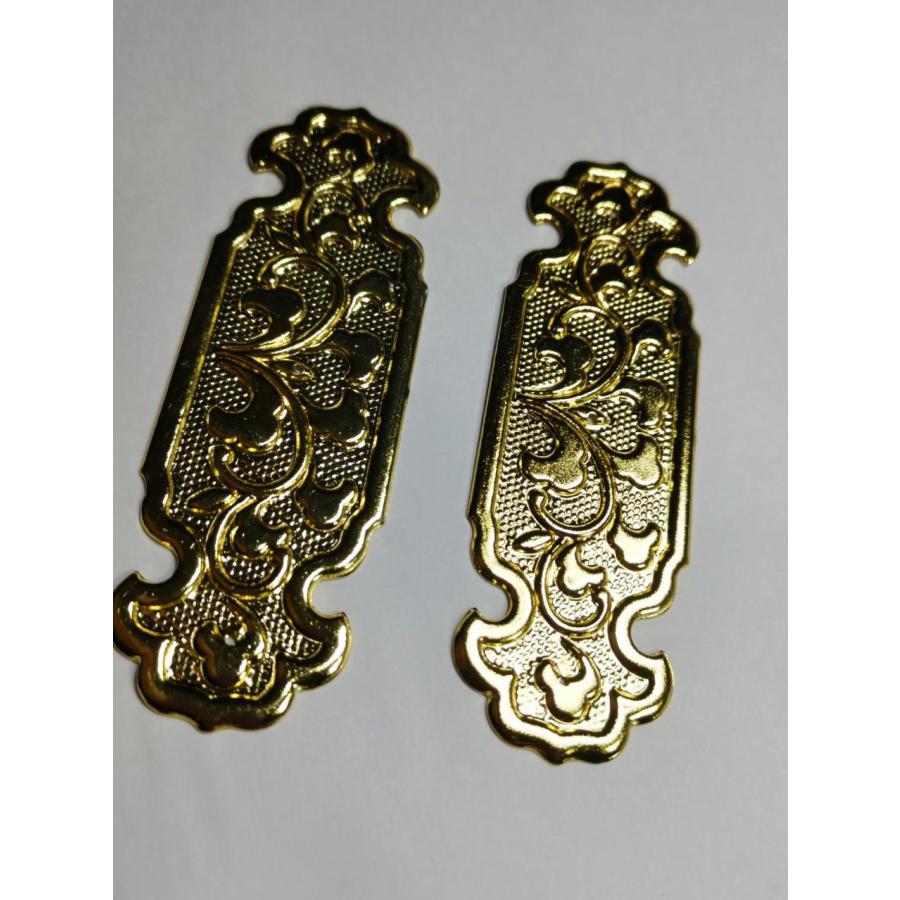 ☆特注品☆2枚 90mmx30mm【金鍍金】 神輿、祭り、山車、キザハシ