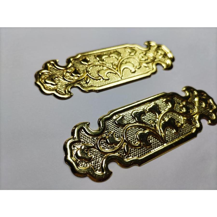 ☆特注品☆2枚 90mmx30mm【金鍍金】 神輿、祭り、山車、キザハシ