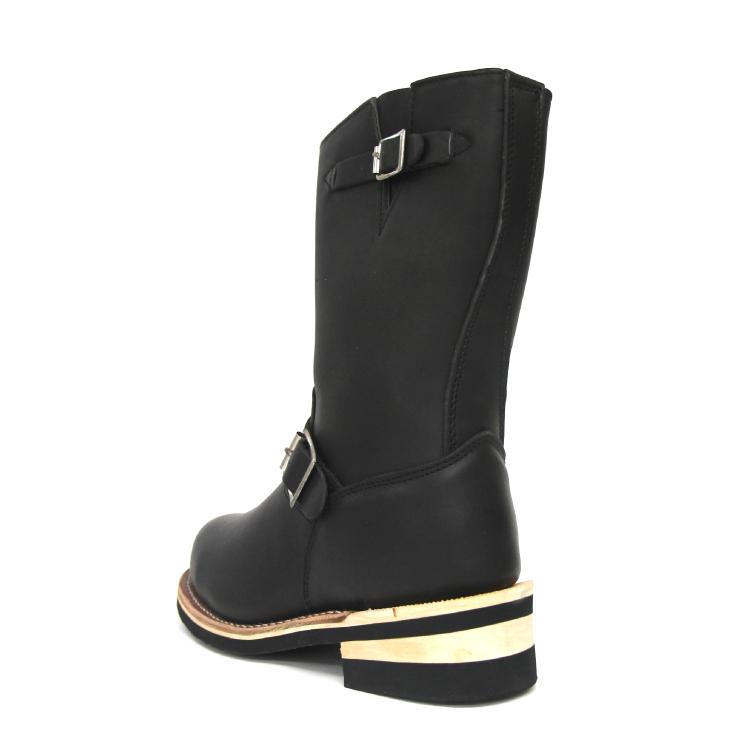 G＆B オール本革 レザー エンジニアブーツ メンズ レットウィング