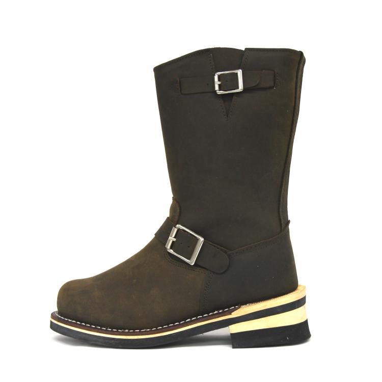 G＆B オール本革 レザー エンジニアブーツ メンズ レットウィング