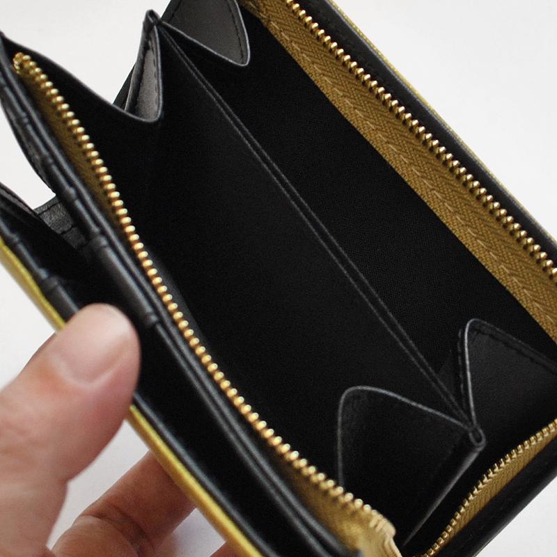 牛革グラデーション迷彩加工ミドルウォレット/折財布 No.3241　ブラック 牛革 グラデーション迷彩加工 ミドルウォレット 二つ折り財布 メンズ