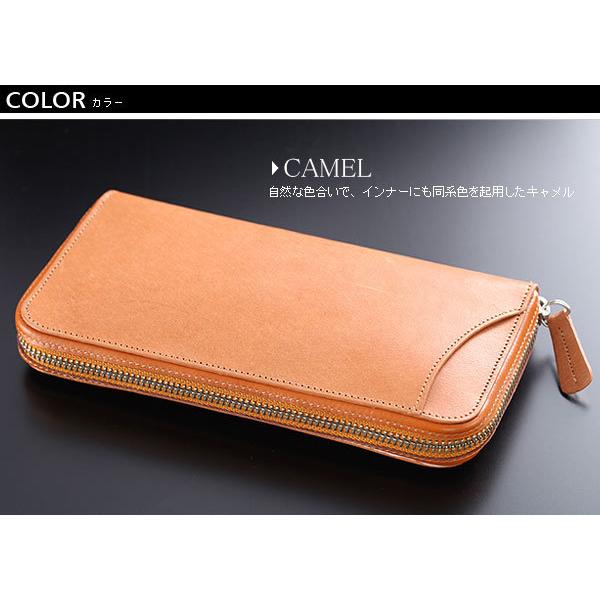 MOLTFASIO ブルレザーラウンドファスナーウォレットウォレット 長財布