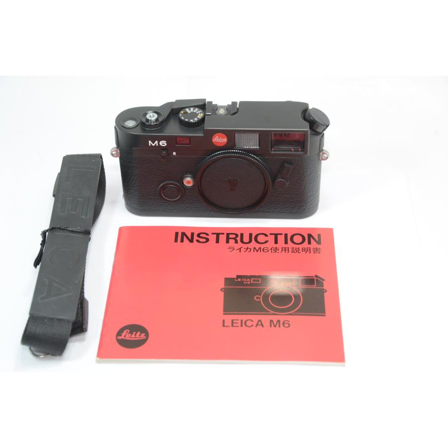 美品 】Leica M6 ブラック ボディー 取説 ストラップ付き ライカ [管 
