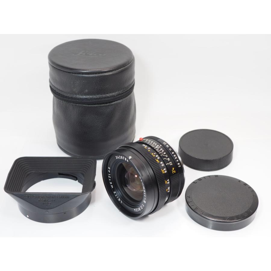 LEICA ELMARIT-R 24mmF2.8 3カム 12523純正フード ケース付 ライカ