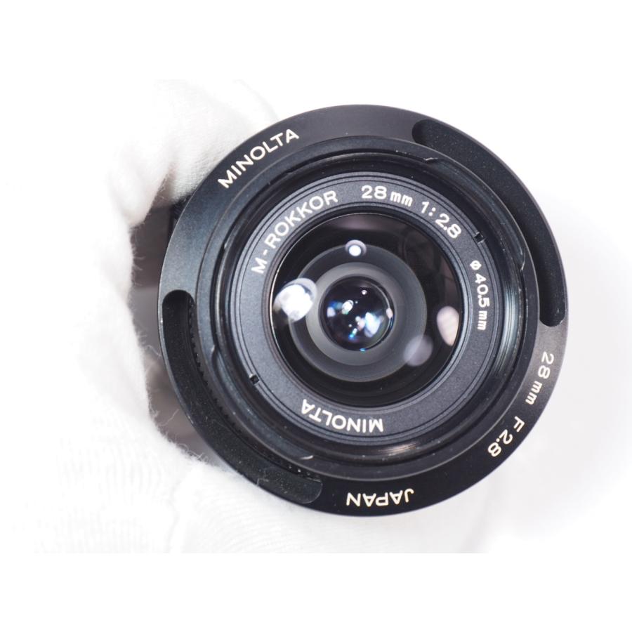 コニカミノルタ MINOLTA M-ROKKOR 28mm F2.8 純正メタルフード付 CLE