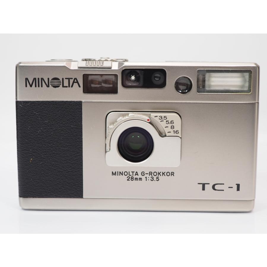 作動良好 】MINOLTA TC-1 G-ROKKOR 28mmF3.5 高級コンパクト 別売革