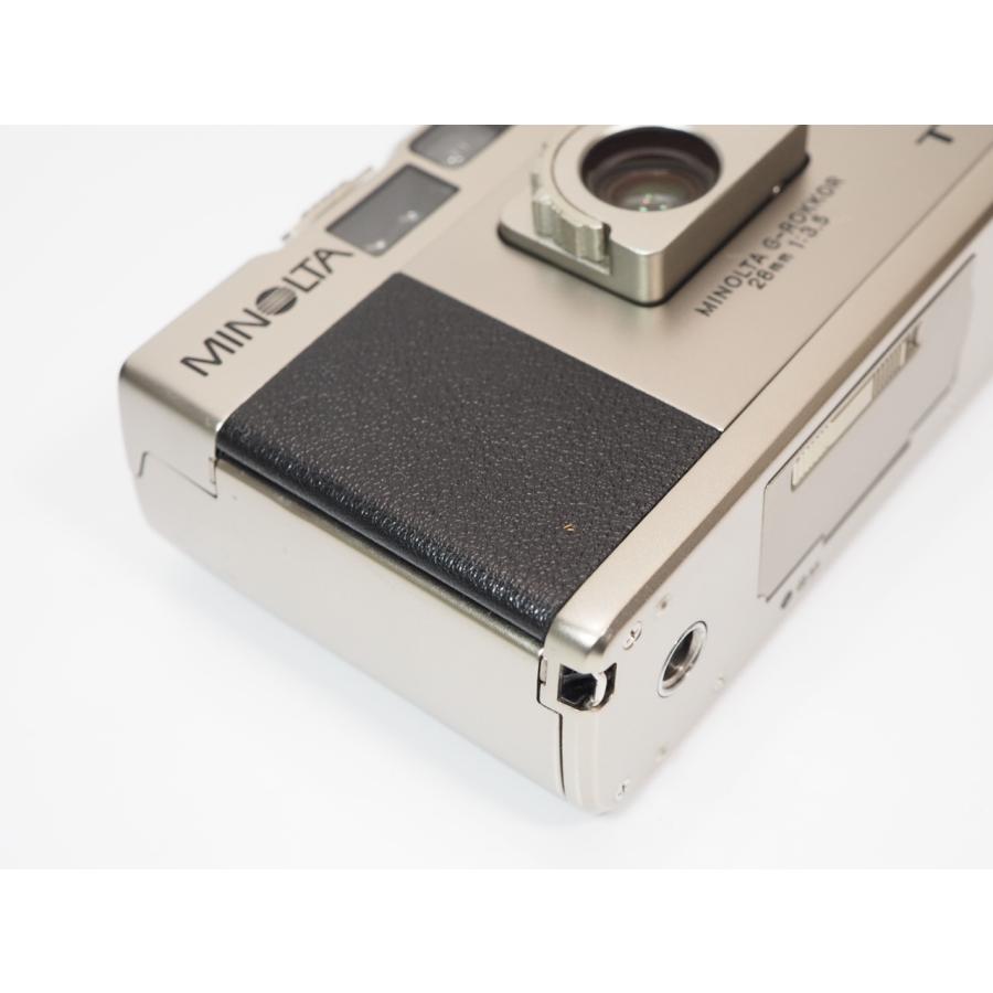 作動良好 】MINOLTA TC-1 G-ROKKOR 28mmF3.5 高級コンパクト 別売革