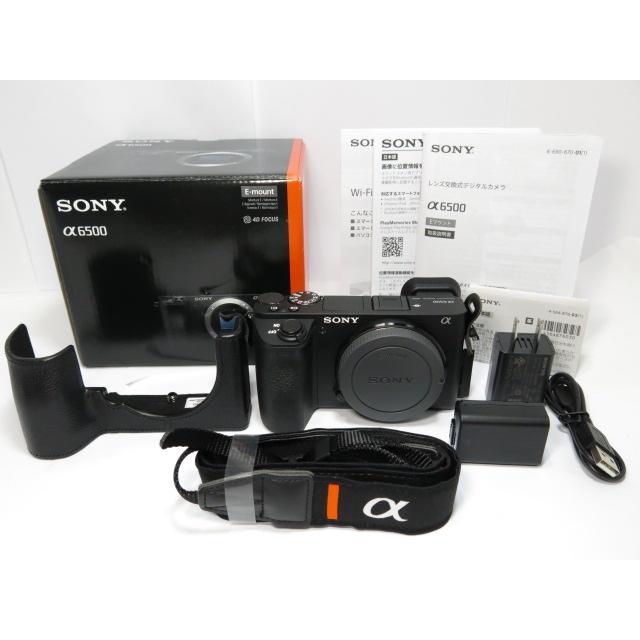 Sony α6500　一式セット　美品 α（ソニー） 【 極上品 1666ショットのみ 】SONY α6500ボディー 純正底