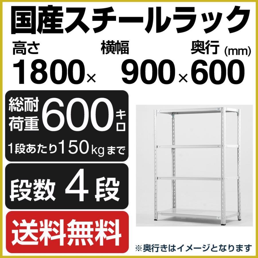スチールラック スチール棚 高さ180×幅90×奥行60cm 4段 150kg/段 業務用 軽量棚 SOシリーズ