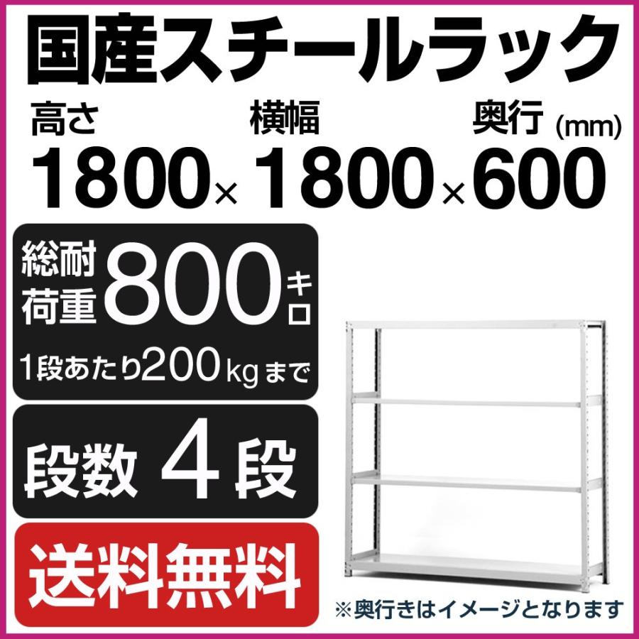 ブランド登録なし - スチール写真仕合わせ スチール写真棚 高さ180×幅180×奥ふかさ60珊 4段 200kg/段 単体 御役目用 軽中量棚 SO続きもの ラック、シェルフ、本棚-スチールラック-スチールラック本体