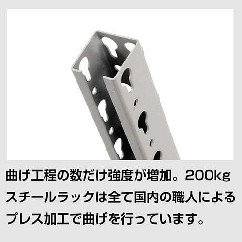 スチールラック スチール棚 高さ90×幅150×奥行30cm 3段 200kg/段 単体 業務用 軽中量棚 SOシリーズ_4
