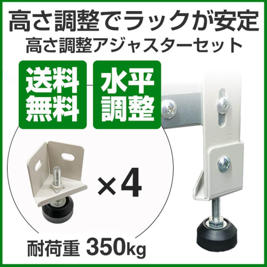軽量スチールラック120kg／段タイプ用 高さ調節アジャスターセット（1