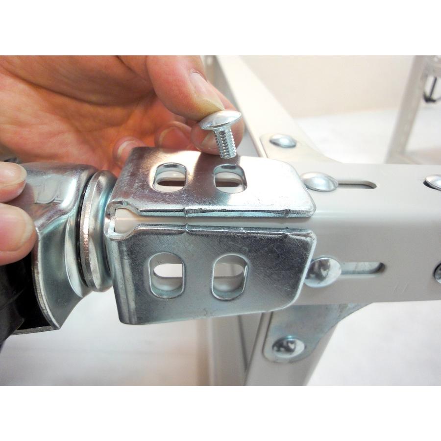 軽量スチールラック120kg／段タイプ用　キャスターセット（1台分：ストッパー付き×2個／無し×2個） | ブランド登録なし | 02