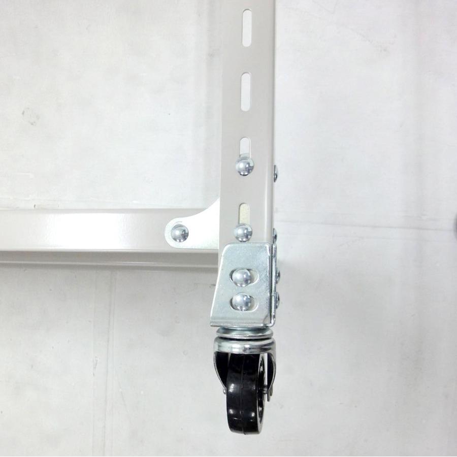 軽量スチールラック120kg／段タイプ用　キャスターセット（1台分：ストッパー付き×2個／無し×2個） | ブランド登録なし | 04
