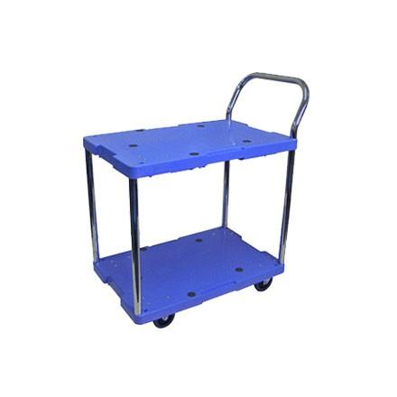 耐荷重 150kg（段あたり）手押し台車 微音／2段式タイプ DSK-104