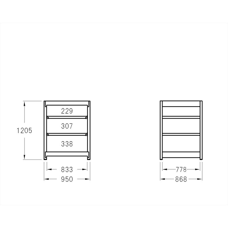 スチールラック 高さ120 幅95 奥行87cm 4段 500kg/段 単体 業務用 中量棚 タイガーラック YSモデルの画像