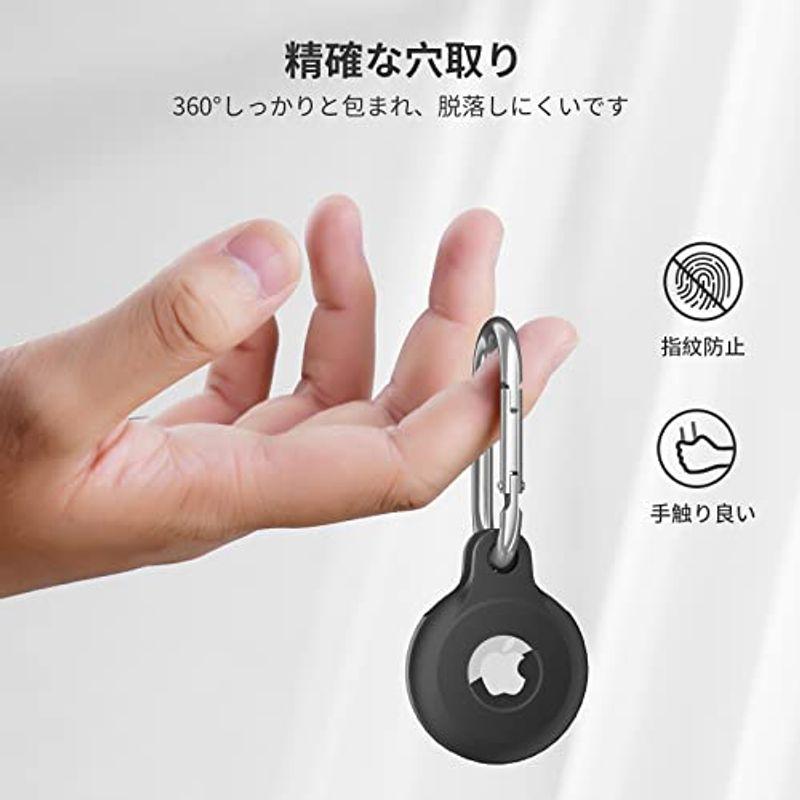 NIMASO AirTag ケース 1個 アップル エアタグ 用 保護カバー キーホルダー キーリング 軽量便利 紛失防止 ブラック NAT｜tanda-shops｜05