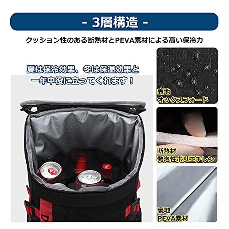 クーラーバッグ 保温 保冷バッグ 保冷リュック 容量22L 軽量 防水 リュック型クーラー ソフト保冷バッグ 防水 リュック アウトドア キ｜tanda-shops｜05