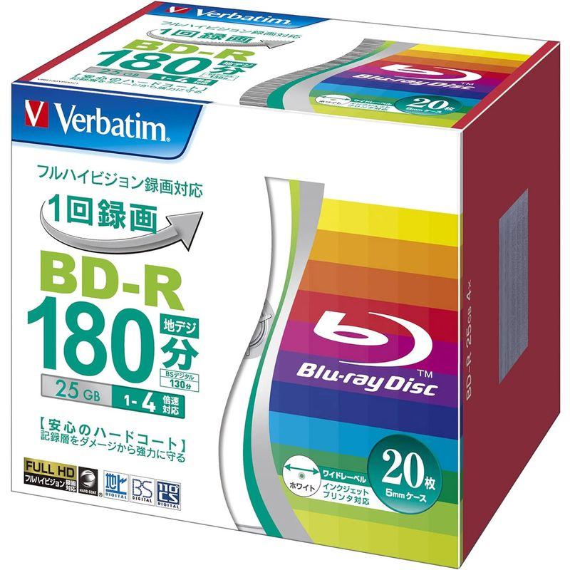 バーベイタムジャパン(Verbatim Japan) 1回録画用 ブルーレイディスク BD-R 25GB 20枚 ホワイトプリンタブル 片面｜tanda-shops｜07