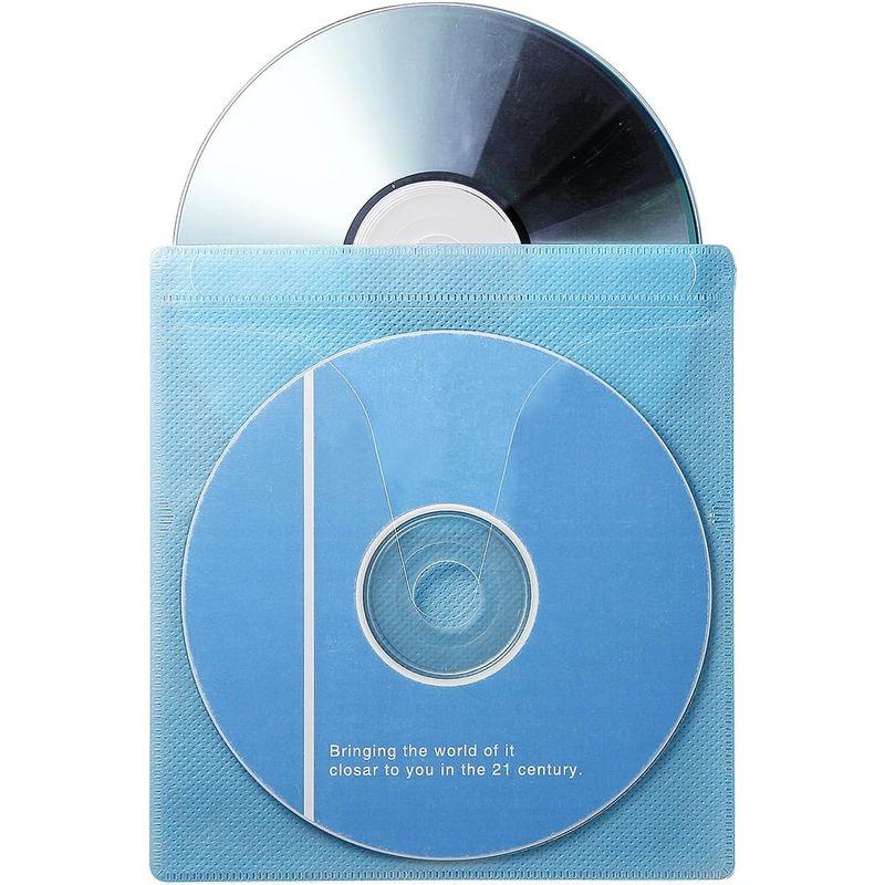 サンワダイレクト CD・DVD用不織布ケース 両面収納 100枚 5色ミックス インデックスカード付 200-FCD008MX｜tanda-shops｜08