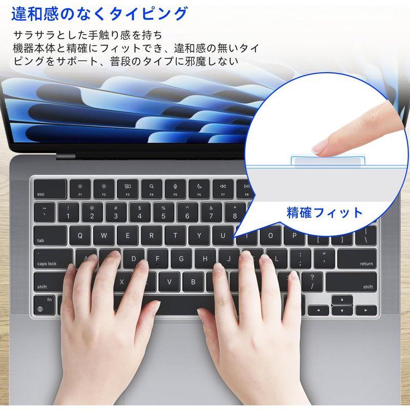 2022 M2 チップモデルMacBook Air 13.6 A2681 キーボードカバーフィルム 日本語 JIS配列 超薄型 超耐磨 洗浄｜tanda-shops｜07