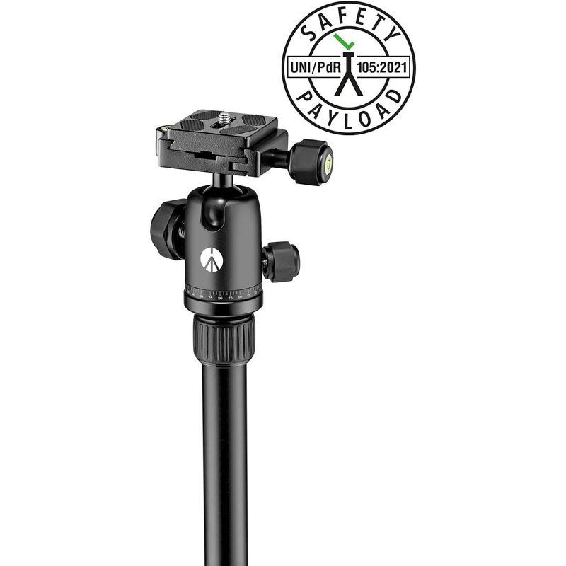 Manfrotto 三脚 Elementトラベル三脚 MKELES5BK-BH 最大耐荷重4kg ブラック 小型 自由雲台 キャリングケース｜tanda-shops｜02