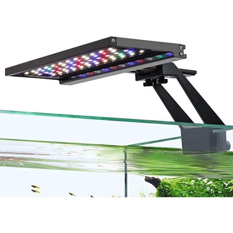hygger アクアリウム ライト クリップ オン LED 水槽 ライト フルスペクトル デイ/ナイト タイマーモード、日の出、昼光、日没
