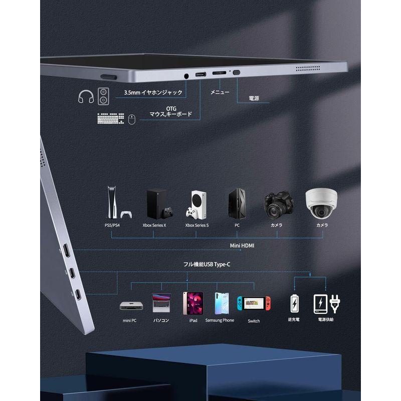 Intehill モバイルモニター 4k 13.4 インチ IGZOスクリーン 黄金比16