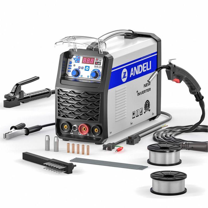 ANDELI 半自動溶接機 120AノンガスMIG/アーク溶接/lift TIG 100V ANDELI 半自動溶接機 120AノンガスMIG/アーク溶接/lift TIG 100V