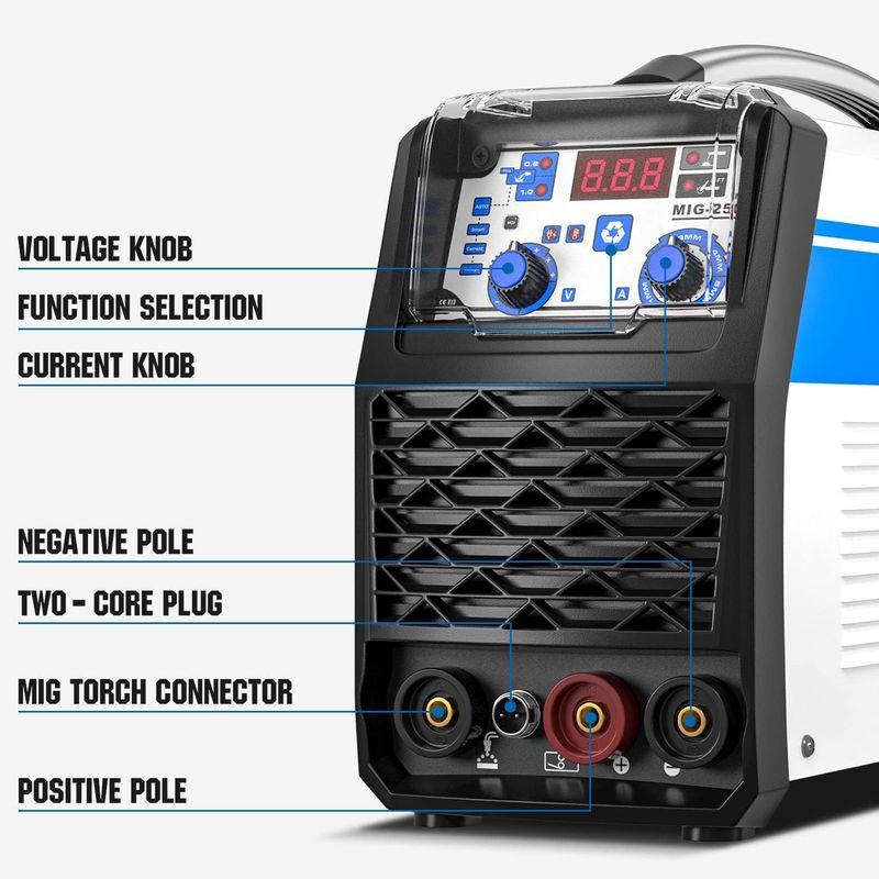 ANDELI 半自動溶接機 120AノンガスMIG/アーク溶接/lift TIG 100V ANDELI 半自動溶接機 120AノンガスMIG/アーク溶接/lift TIG 100V