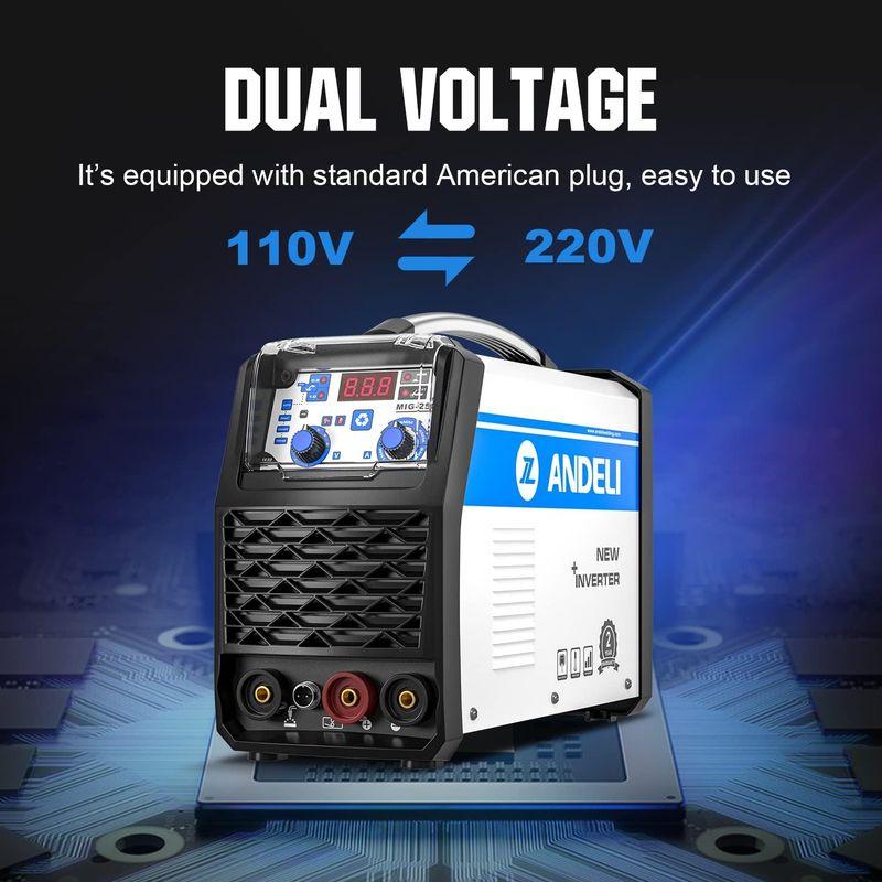 ANDELI 半自動溶接機 120AノンガスMIG/アーク溶接/lift TIG 100V ANDELI 半自動溶接機 120AノンガスMIG/アーク溶接/lift TIG 100V