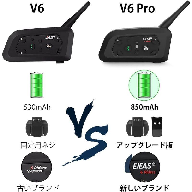 Mihono バイクインカム 6Riders (2台セット) V6Pro昇級版 Mihono バイクインカム 6Riders (2台セット) V6Pro昇級版
