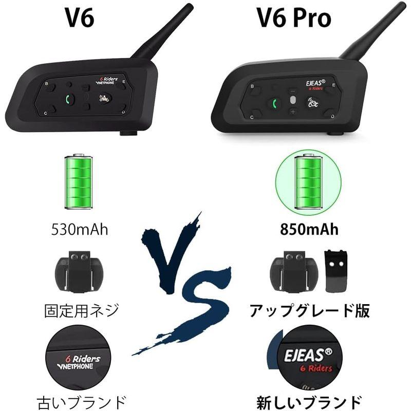 Mihono バイクインカム 6Riders （2台セット） V6Pro昇級版 ツーリング 6人ペアリング 2人同時通話 Bluetooth｜tanda-shops｜03