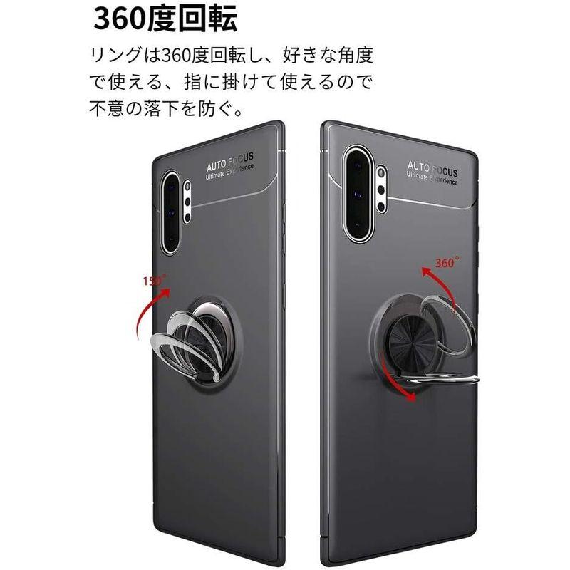 Galaxy Note 10 Plus ケース リング付き SC-01M ケース SCV45 ケース 360度回転 落下防止 耐衝撃 DIN｜tanda-shops｜05