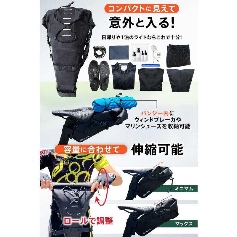 ギアトル) サドルバッグ 見た目以上 大容量 5L 1泊ツーリングに ギアトル) サドルバッグ 見た目以上 大容量 5L 1泊ツーリングに