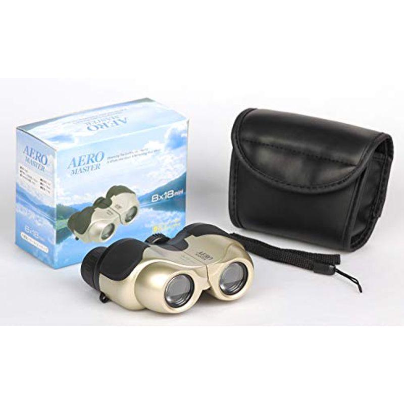 Kenko 双眼鏡 AERO MASTER 8×18 mini ポロプリズム式 8倍 18口径 軽量コンパクト ゴールド 97613｜tanda-shops｜06