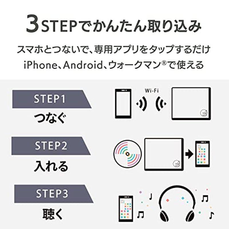 アイ・オー・データ IODATA CDレコーダー「CDレコ5s(ホワイト)」 スマホ CD取り込み パソコン不要 Wi-Fiモデル ディスプ｜tanda-shops｜02