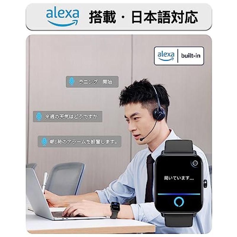 スマートウォッチ iPhone対応 通話機能付き 2023新登場 Bluetooth5.3 Alexa対応 1.80インチ大画面 アンドロイ｜tanda-shops｜02